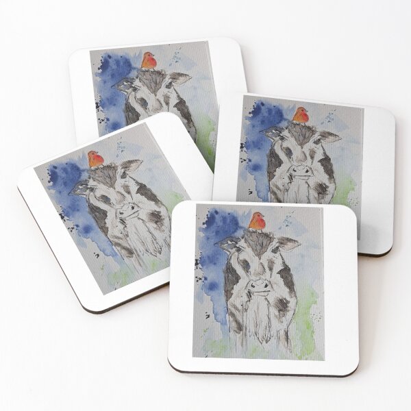 Item preview, Robin and cow friends designed and sold by loubie76.