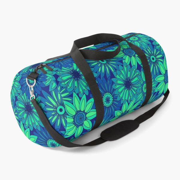 Item preview, Floral print green and blue designed and sold by cema-textiles.