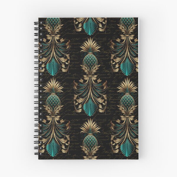 Item preview, Art Deco Exotic Pineapple Design Turquoise Teal Gold designed and sold by artsandsoul.