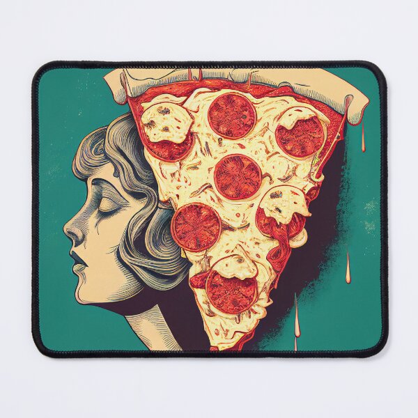 Item preview, pizza in mind illustration designed and sold by FireFXStudio.