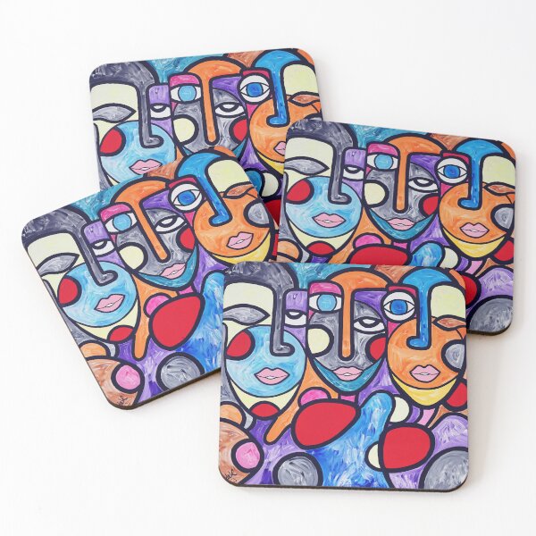 Item preview, Human faces, own abstraction project designed and sold by Marzena30art.