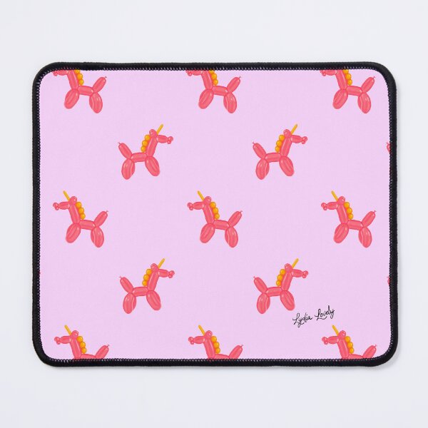 Artikelvorschau, Balloon animals- Unicorn- pink & orange- purple background entworfen und verkauft von Studio Lydia Lovely.
