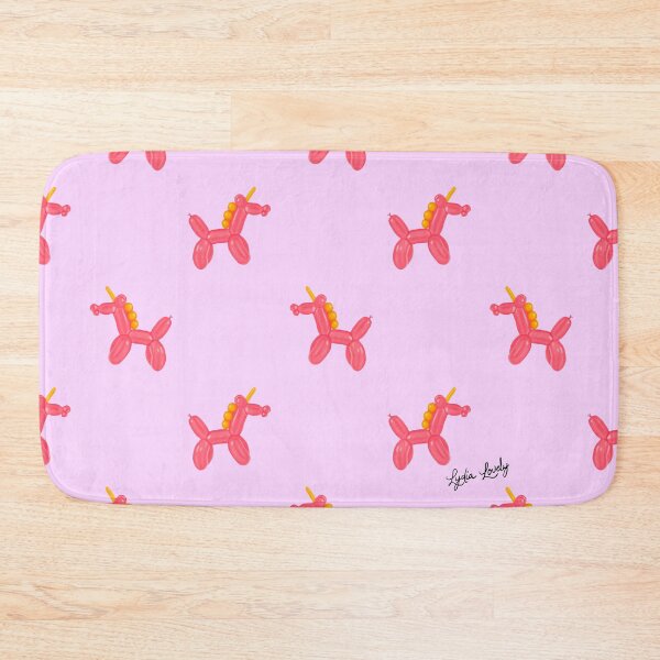 Artikelvorschau, Balloon animals- Unicorn- pink & orange- purple background entworfen und verkauft von Studio Lydia Lovely.