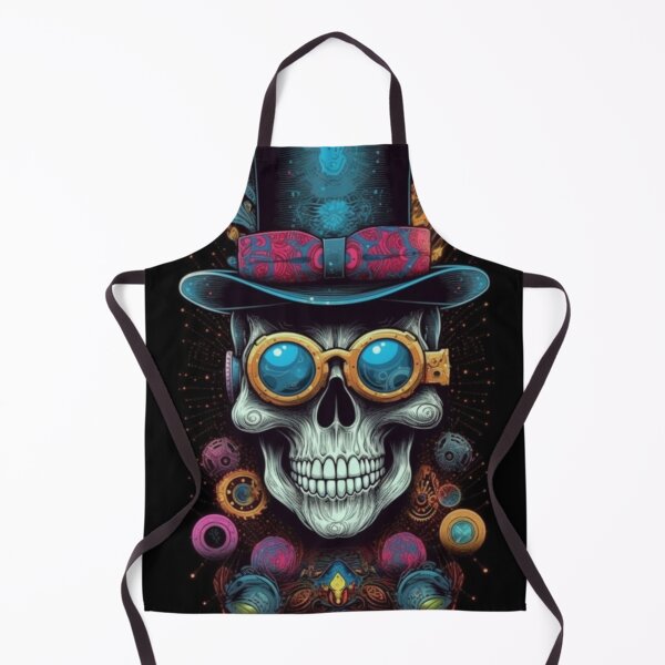 Item preview, Whimsical Psychedelic Skull Madhatter Skeleton Art Graphic Design V.40 designed and sold by Pexelpanoramas.