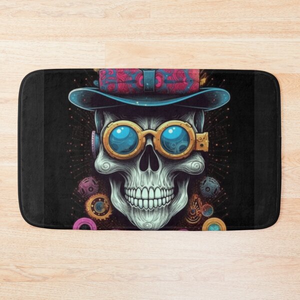 Item preview, Whimsical Psychedelic Skull Madhatter Skeleton Art Graphic Design V.40 designed and sold by Pexelpanoramas.
