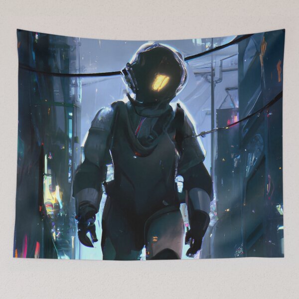 Item preview, Astronaut In Cyberpunk Universe designed and sold by KalipsoArt.