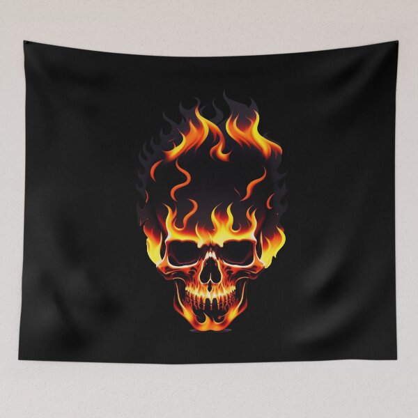 Item preview, Flaming Skull Style 1 designed and sold by Darcy777.