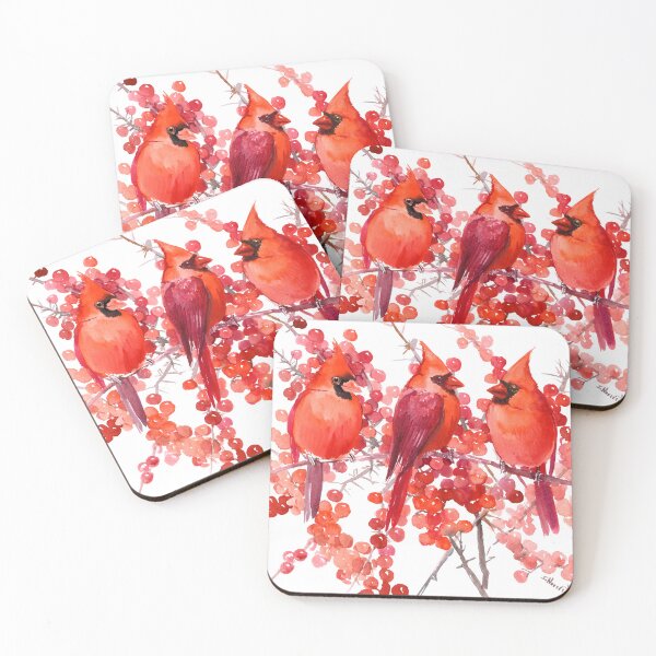 Item preview, Three Cardinal Birds designed and sold by surenart.