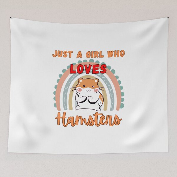 Item preview, Just A Girl Who Loves Hamsters rainbow sticker designed and sold by Stickers  Designer.