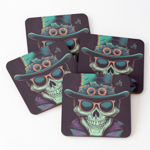 Item preview, Whimsical Psychedelic Skull Madhatter Skeleton Art Graphic Design V.42 designed and sold by Pexelpanoramas.