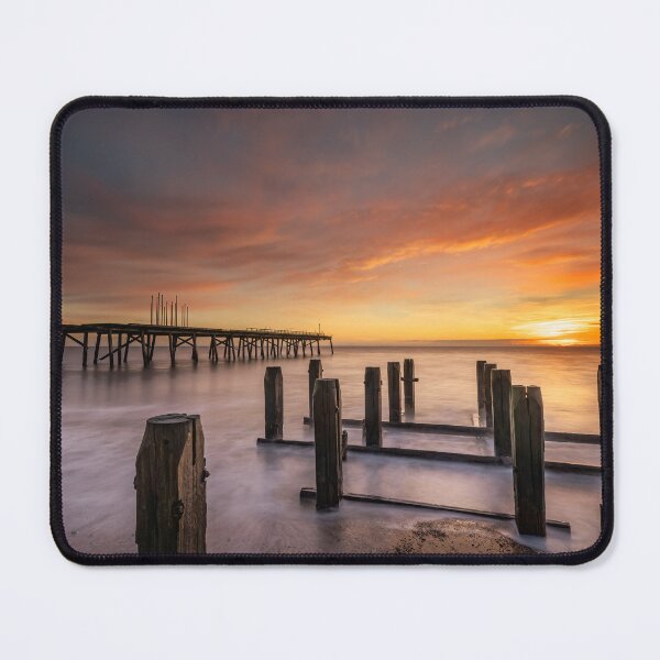 Item preview, Winter Sunrise Over Claremont Pier on Lowestoft Beach designed and sold by dp-images.