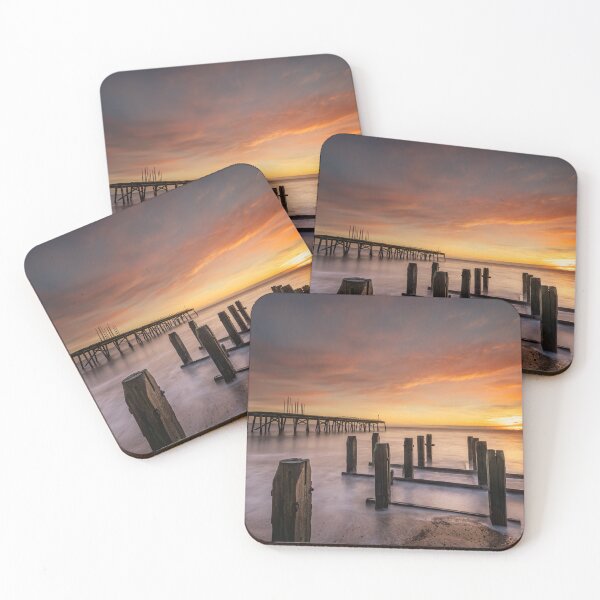 Item preview, Winter Sunrise Over Claremont Pier on Lowestoft Beach designed and sold by dp-images.
