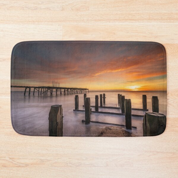 Item preview, Winter Sunrise Over Claremont Pier on Lowestoft Beach designed and sold by dp-images.