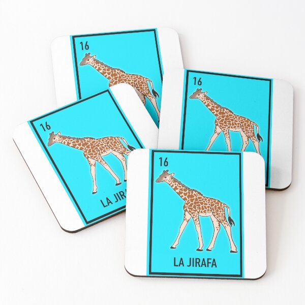 Item preview, 16 La jirafa, la jirafa, tarjeta de loteria loteria animal designed and sold by DarbyHunterArt.