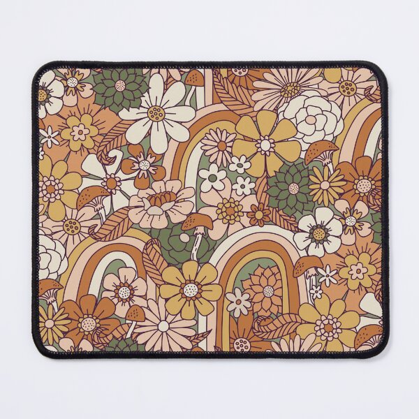 Item preview, 70s Rainbow Floral Garden designed and sold by latheandquill.