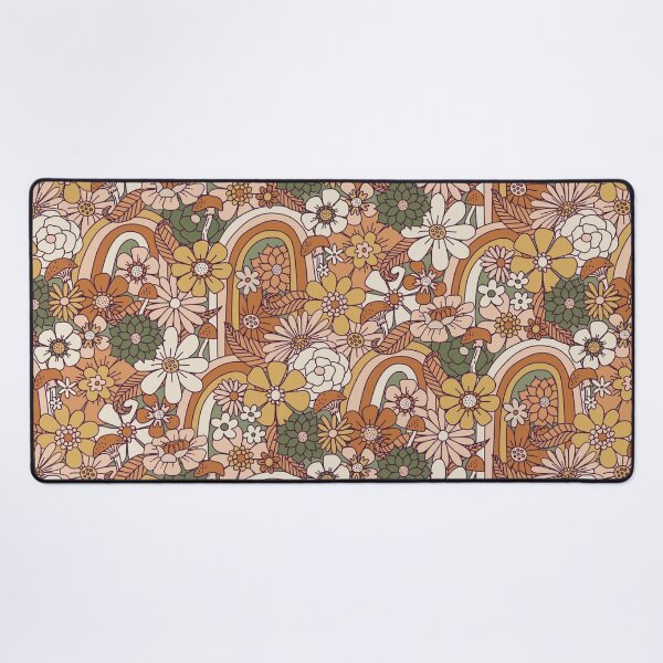 Aperçu de l'œuvre Jardin floral arc-en-ciel des années 70 créée et vendue par latheandquill.