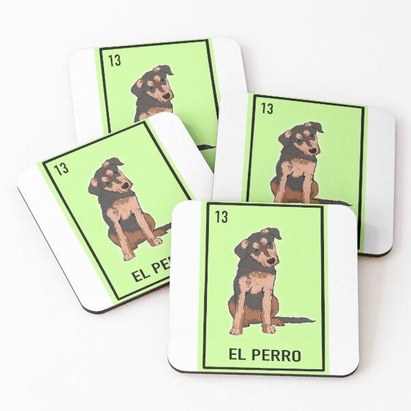 Artikelvorschau, 13 El Perro , der Hund , Loteriakarte Tierloteria entworfen und verkauft von DarbyHunterArt.