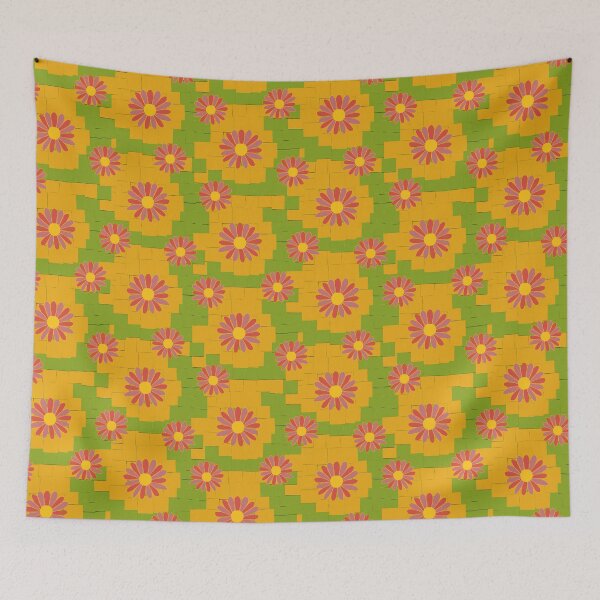 Item preview, Flowers on Yellow and Green designed and sold by MitaDreamDesign.