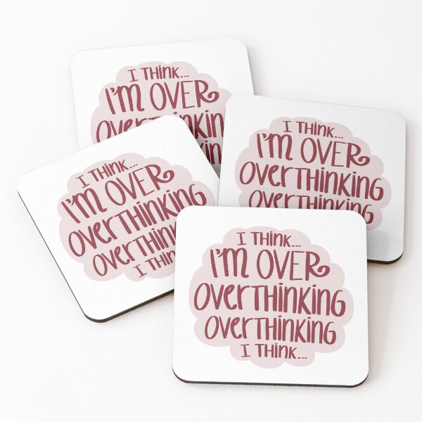 Item preview, I think I'm over overthinking overthinking i think pink sticker designed and sold by khadijlloyd.
