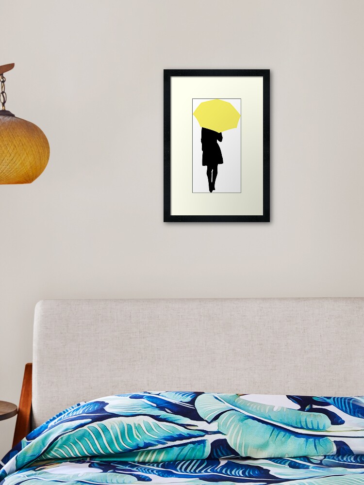 Gelber Regenschirm Himym Gerahmter Kunstdruck Von Fandomfrenzy Redbubble