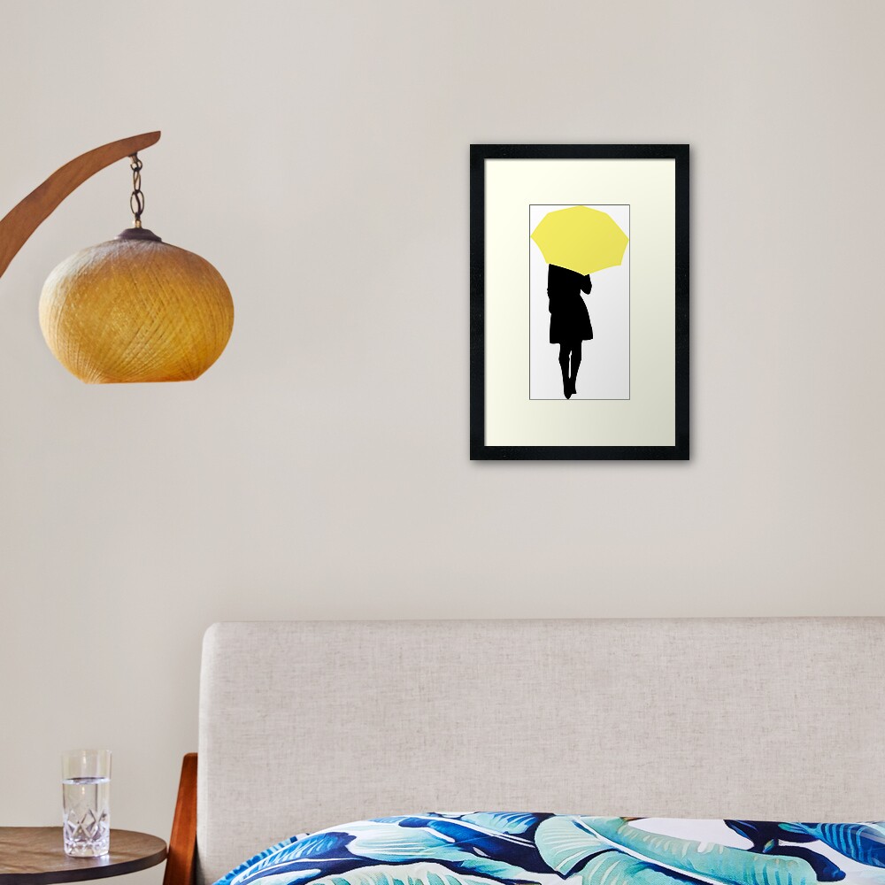 Gelber Regenschirm Himym Gerahmter Kunstdruck Von Fandomfrenzy Redbubble