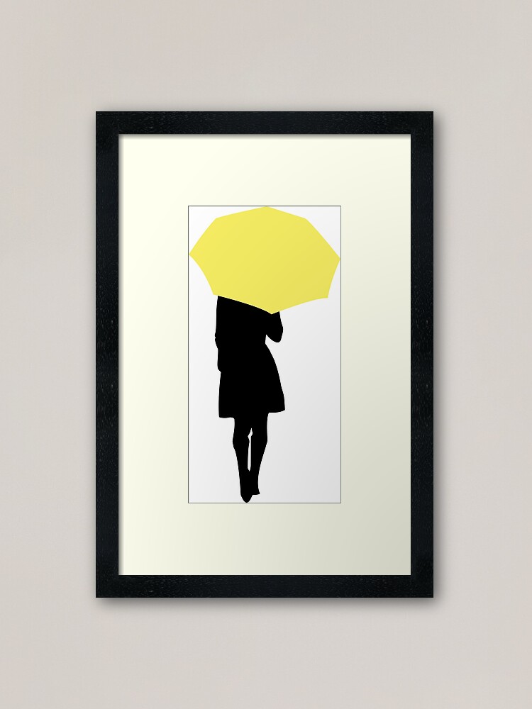 Gelber Regenschirm Himym Gerahmter Kunstdruck Von Fandomfrenzy Redbubble