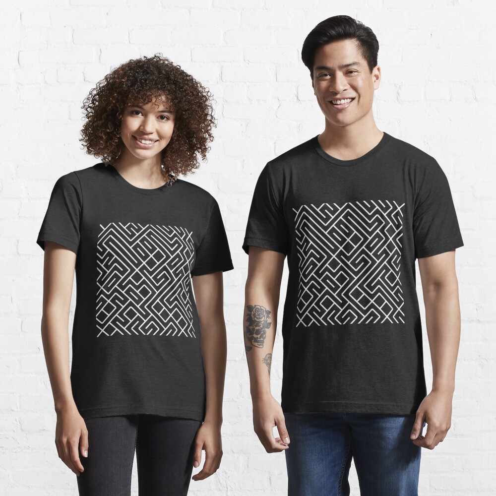 Discover White Maze on Dark Cyan | Essential T-Shirt 