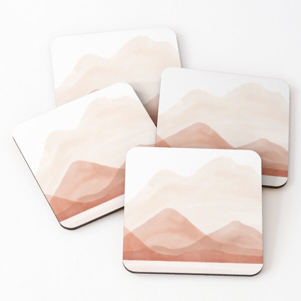 Item preview, Warm desert watercolor abstract landscape designed and sold by Miss-Belle.