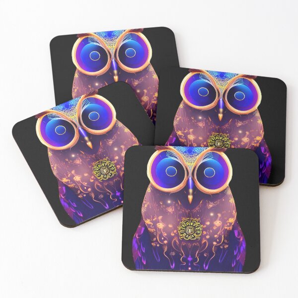 Item preview, Owl design - with big eyes and gold pendant designed and sold by Rostislav Bouda.