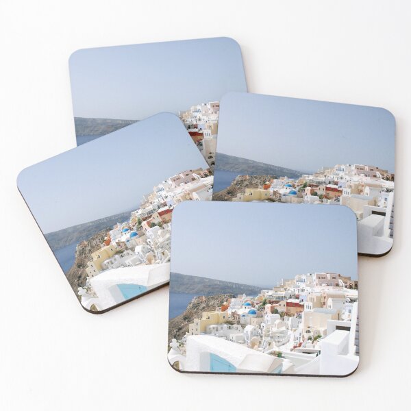 Item preview, Santorini's Iconic White Homes Amidst the Blue Sea designed and sold by szymontravels.