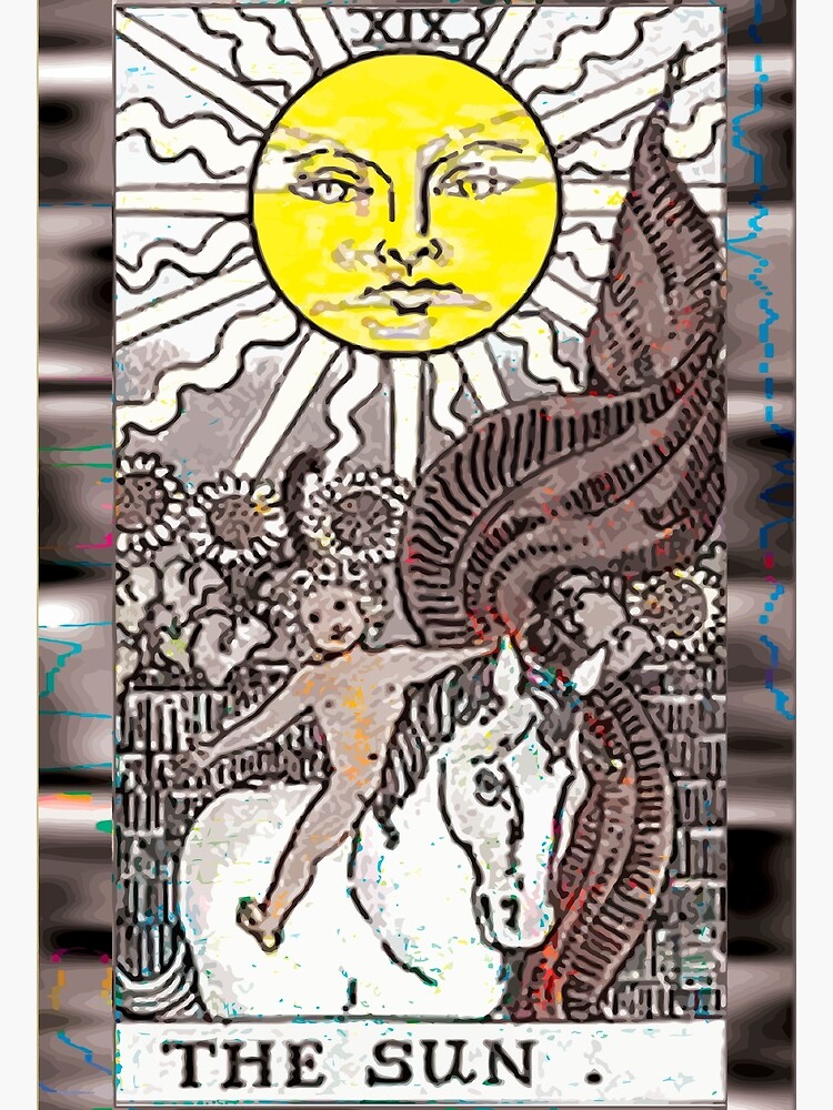 Disover The Sun Tarot Card Art Design Premium Matte Vertical Poster