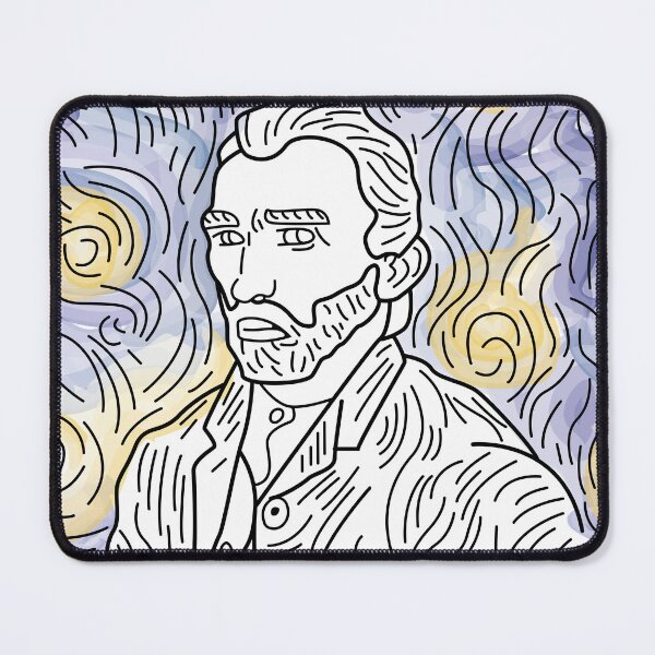 Item preview, Vincent Van Gogh portrait line art designed and sold by SoykAart.