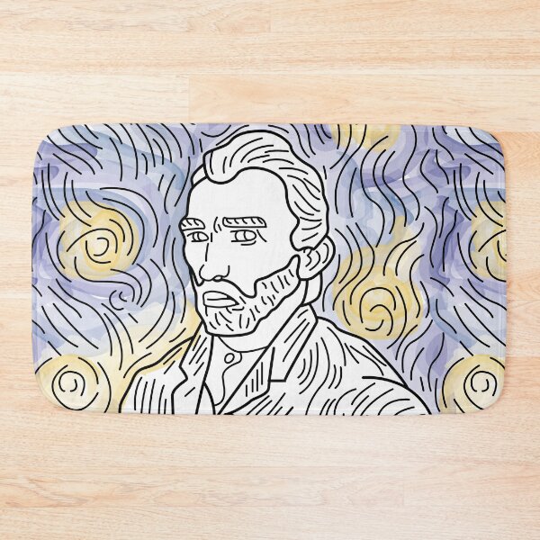 Item preview, Vincent Van Gogh portrait line art designed and sold by SoykAart.