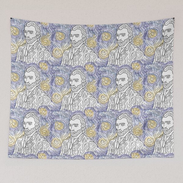 Item preview, Vincent Van Gogh portrait line art designed and sold by SoykAart.