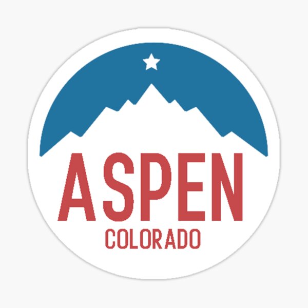 Aspen Colorado Retro Sign Vinyl Sticker Decal