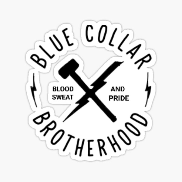 Blue Collar Job Stickers for Sale