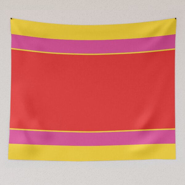 Item preview, Bright Summer Color Block Stripe Pattern Blue Yellow Red Green Hot Pink designed and sold by kierkegaard.