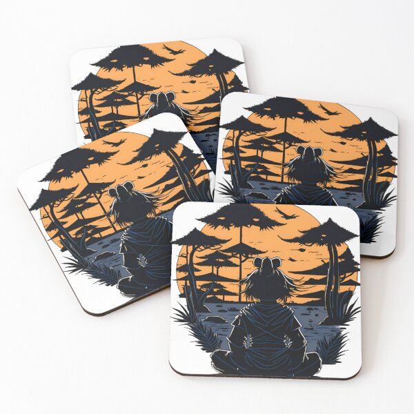 Item preview, Samurai Sitting down at Sunset designed and sold by ArtsyWishesShop.