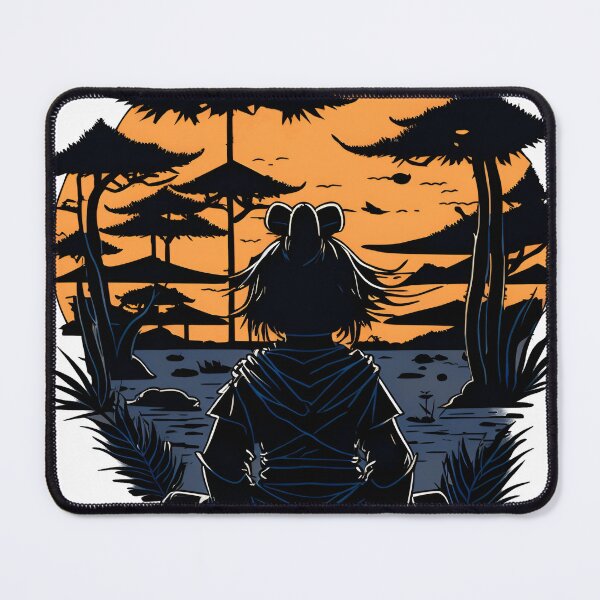 Item preview, Samurai Sitting down at Sunset designed and sold by ArtsyWishesShop.