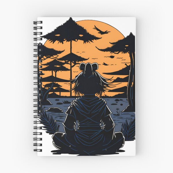 Item preview, Samurai Sitting down at Sunset designed and sold by ArtsyWishesShop.