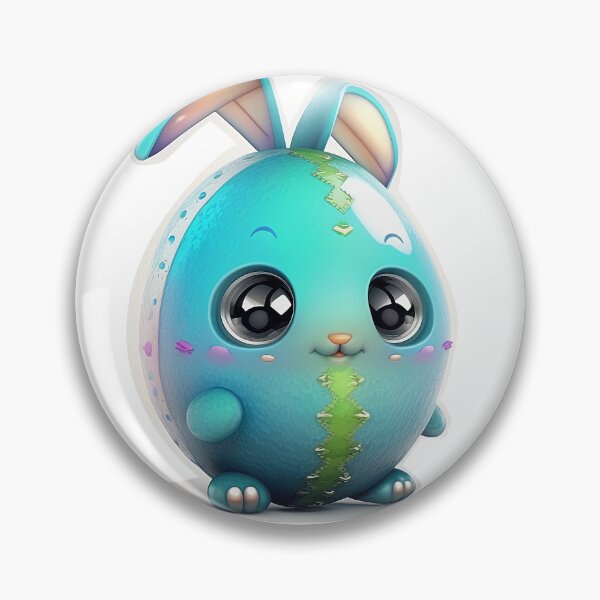 Item preview, Abstract Blue Bunny, Egg Shaped Bunny, Funny Easter Bunny designed and sold by Art.Fusion.Studio.