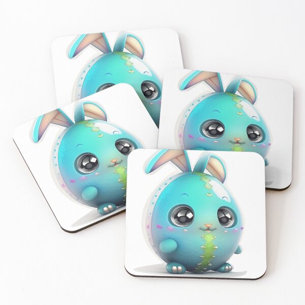 Item preview, Abstract Blue Bunny, Egg Shaped Bunny, Funny Easter Bunny designed and sold by Art.Fusion.Studio.
