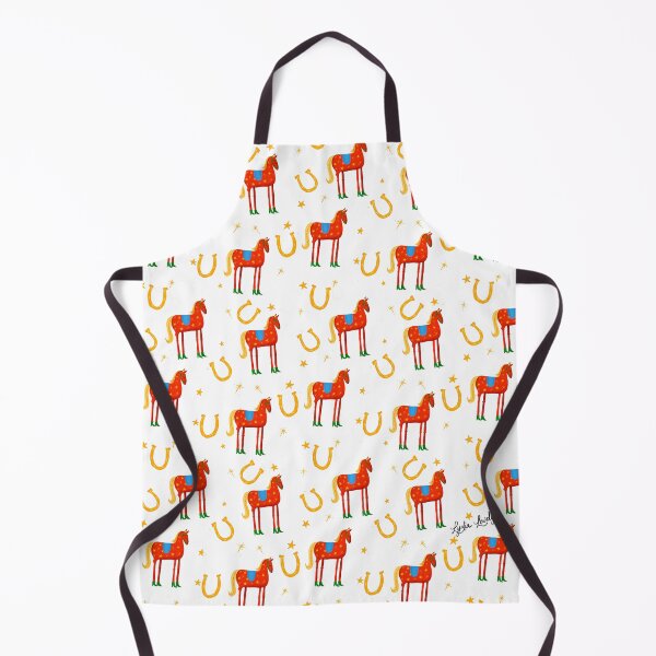 Artikelvorschau, Funny horse red- white background- with stars and green boots pattern entworfen und verkauft von Studio Lydia Lovely.
