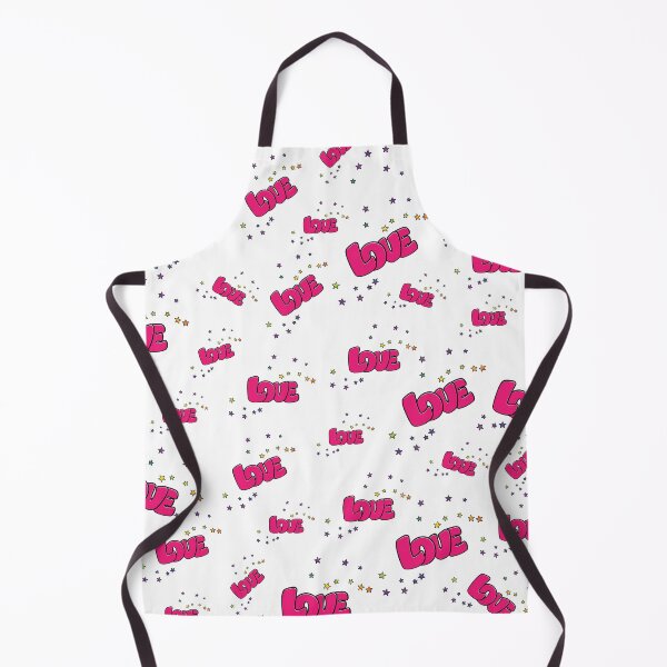 Item preview, Pink Love and Stars Pattern on White designed and sold by HectorCantres.