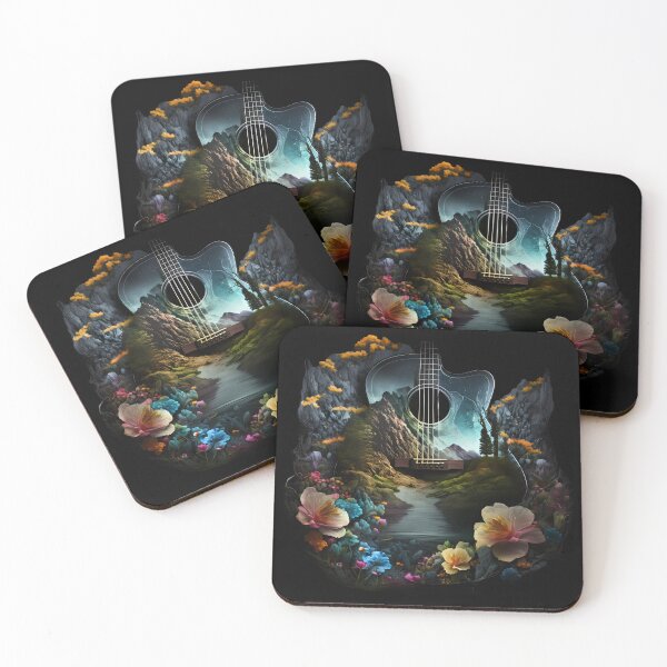 Item preview, Fusion of Guitar and Nature - Night - Flowers designed and sold by Silvio K..