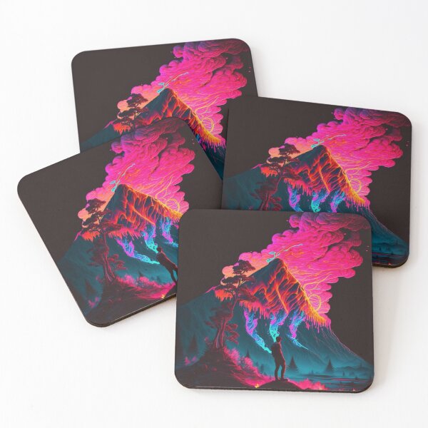 Item preview, Vaporwave volcano designed and sold by mentaljazzhands.
