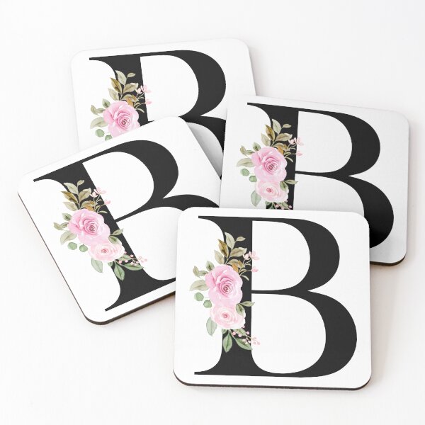 Item preview, Letter B with Natural Multi Color Flowers designed and sold by Print-Online.