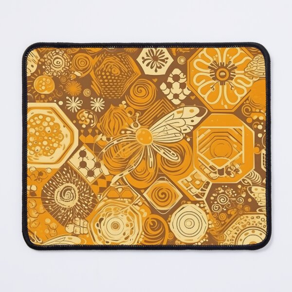 Item preview, Beautiful Abstract Honeycombs Bees Pattern designed and sold by PatternBestFan.