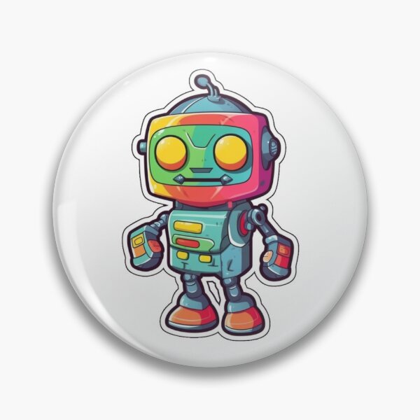 Item preview, Colorful Robot Cartoon, Fun Groovy Robot designed and sold by jakeparco.