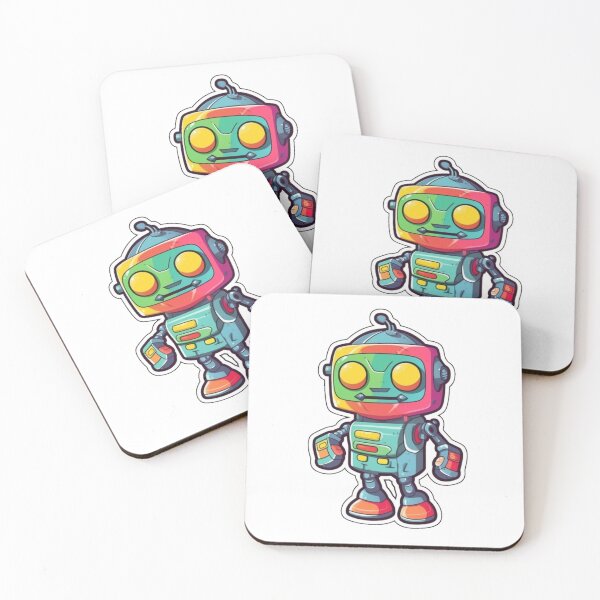 Item preview, Colorful Robot Cartoon, Fun Groovy Robot designed and sold by jakeparco.